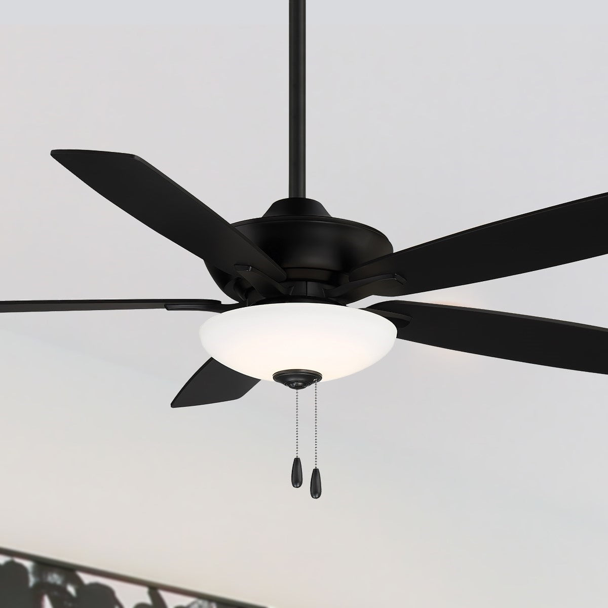 Minute LED 52" Black Coal Ceiling Fan with Pull Chain - Bees Lighting
