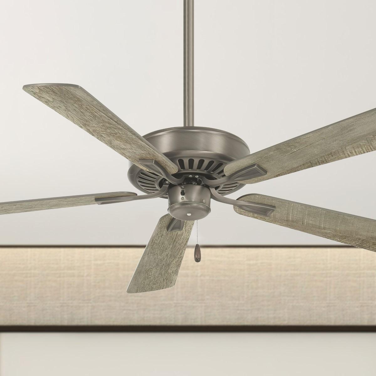 Contractor Plus 52" Ceiling Fan with Pull Chain, Burnished Nickel - Bees Lighting