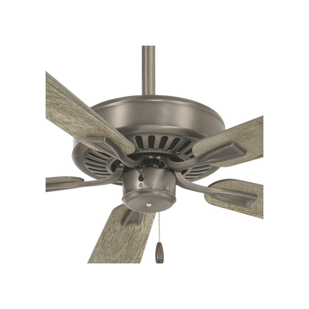 Contractor Plus 52 Inch Ceiling Fan with Pull Chain, Burnished Nickel - Bees Lighting