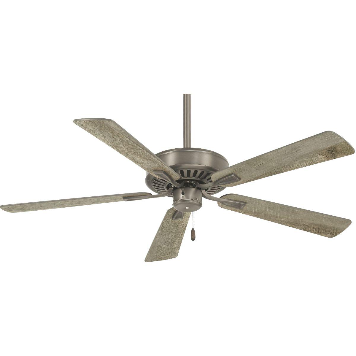 Contractor Plus 52 Inch Ceiling Fan with Pull Chain, Burnished Nickel - Bees Lighting