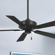 Contractor Plus 52" Ceiling Fan with Pull Chain, Black Coal - Bees Lighting