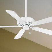 Contractor Plus 52" Ceiling Fan with Pull Chain, Flat White - Bees Lighting