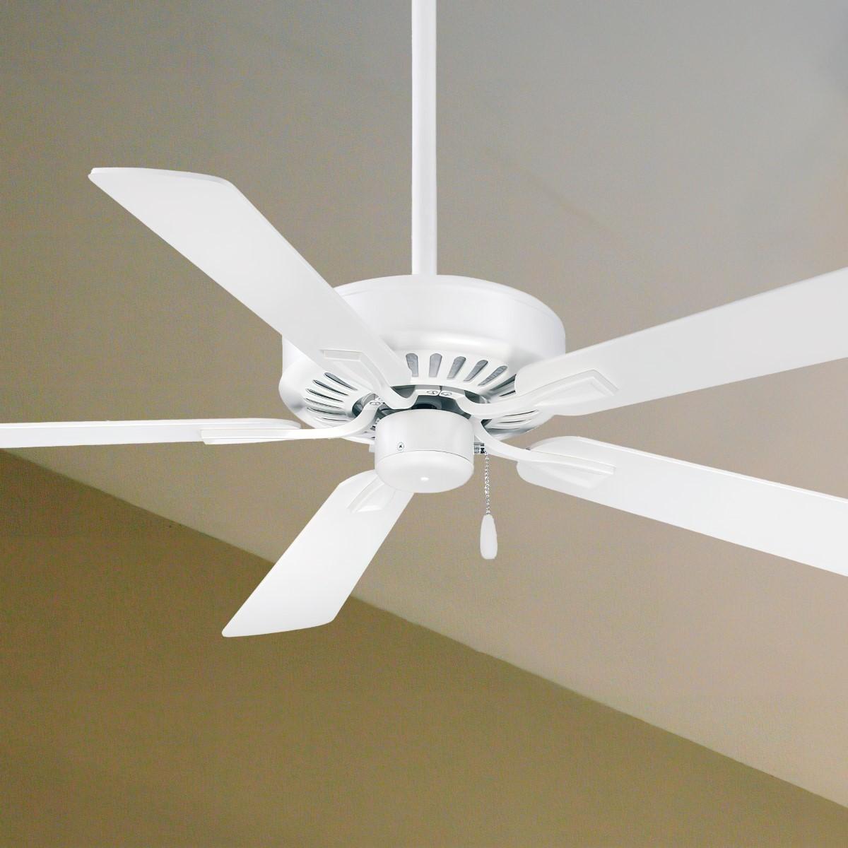 Contractor Plus 52" Ceiling Fan with Pull Chain, Flat White - Bees Lighting