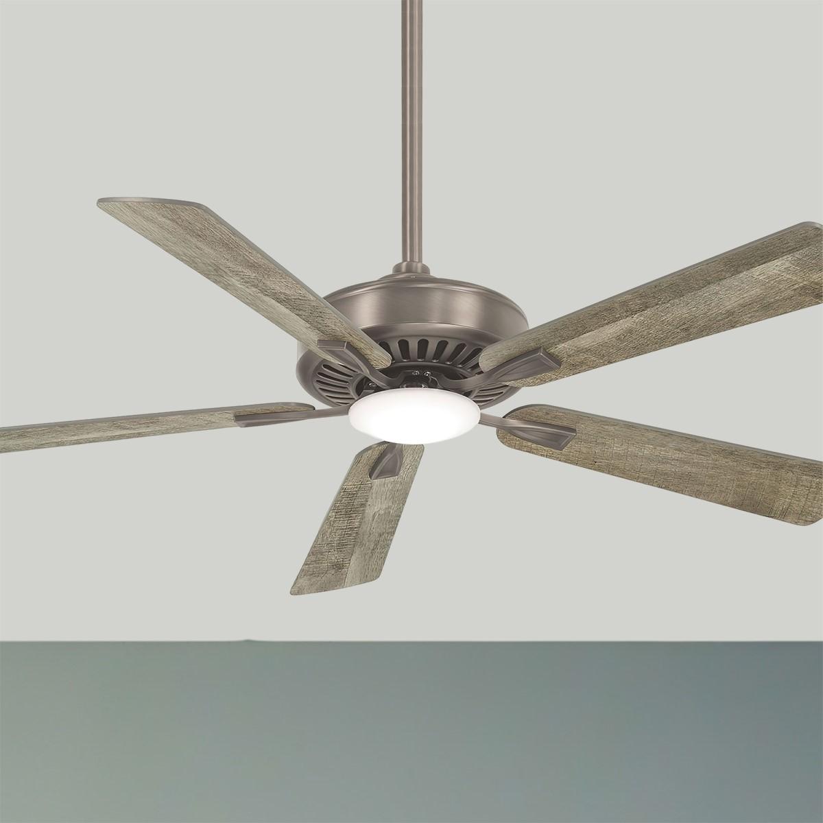 Contractor Plus LED 52" Ceiling Fan with Remote, Burnished Nickel - Bees Lighting
