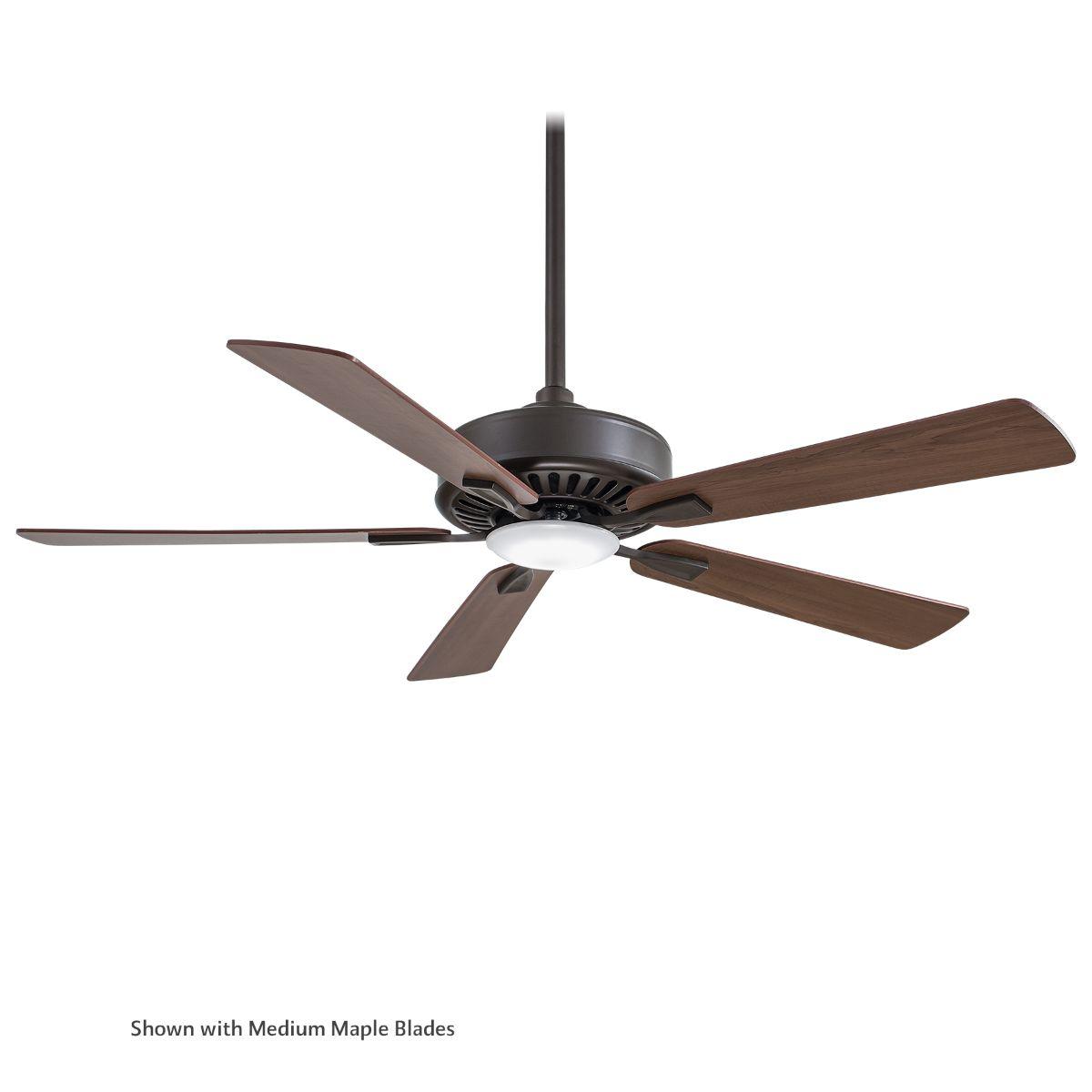 Contractor Plus LED 52 Inch Ceiling Fan with Light and Remote, Oil Rubbed Bronze - Bees Lighting