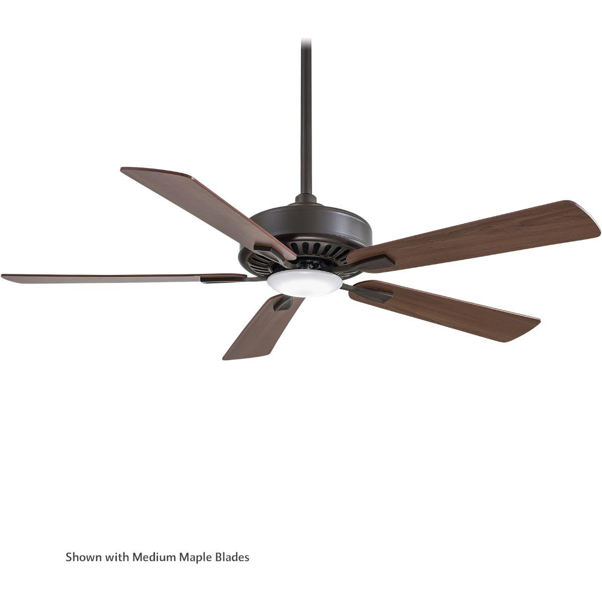 Contractor Plus LED 52 Inch Ceiling Fan with Light and Remote, Oil Rubbed Bronze - Bees Lighting