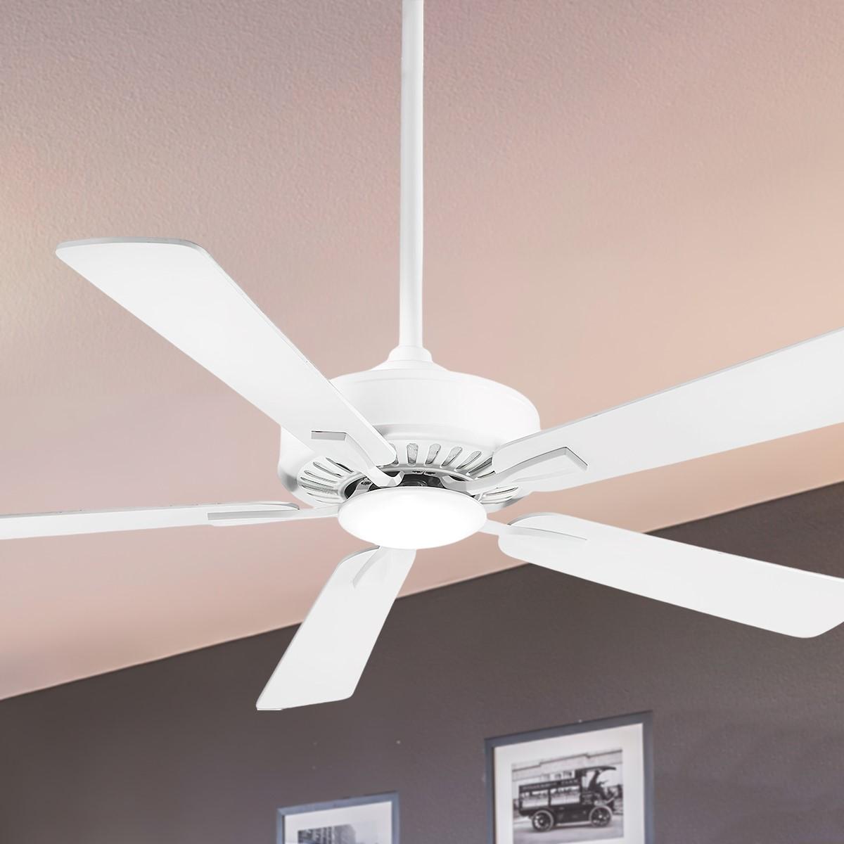 Contractor Plus LED 52" Ceiling Fan with Remote, Flat White - Bees Lighting