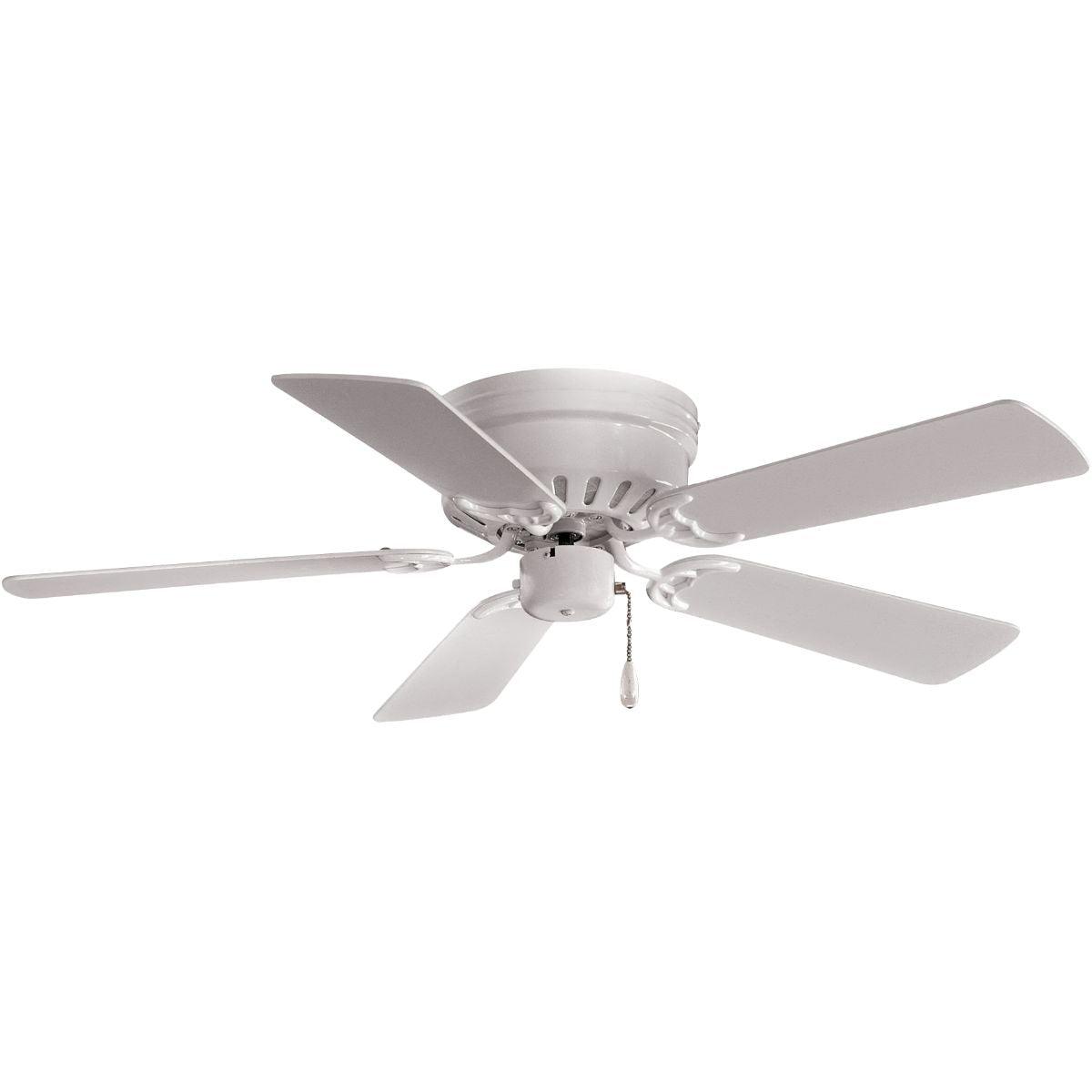 Mesa 42 Inch Ceiling Fan, White Finish, Pull Chain Included