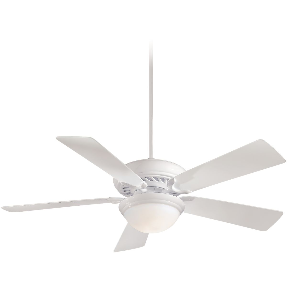 Supra 52 Inch Ceiling Fan With Light And Remote, White Finish - Bees Lighting