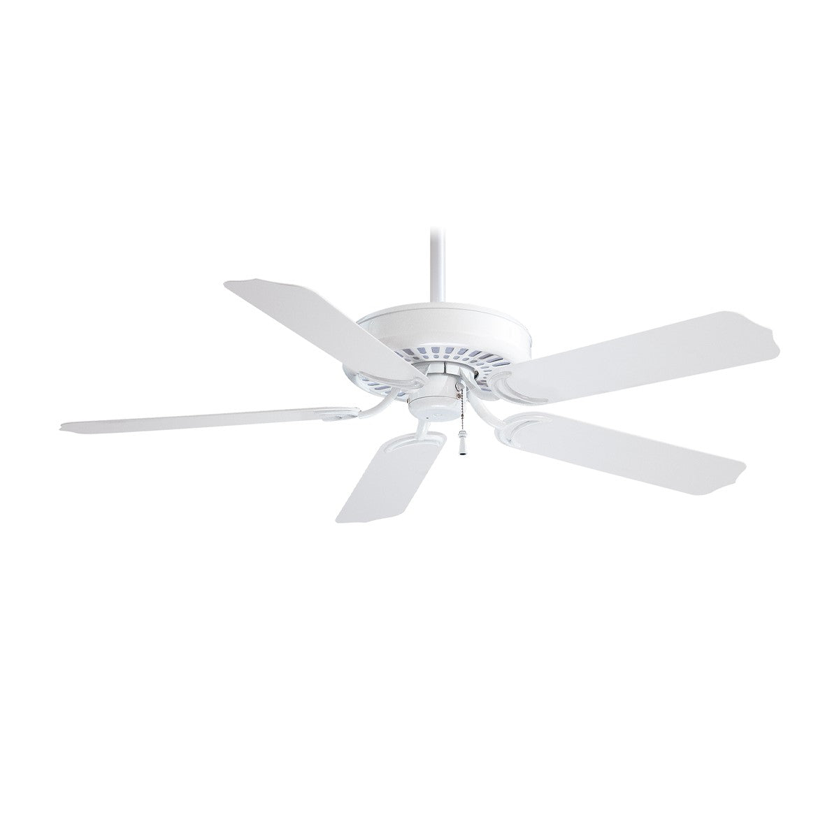 Sundance 52" White Outdoor Ceiling Fan with Pull Chain - Bees Lighting