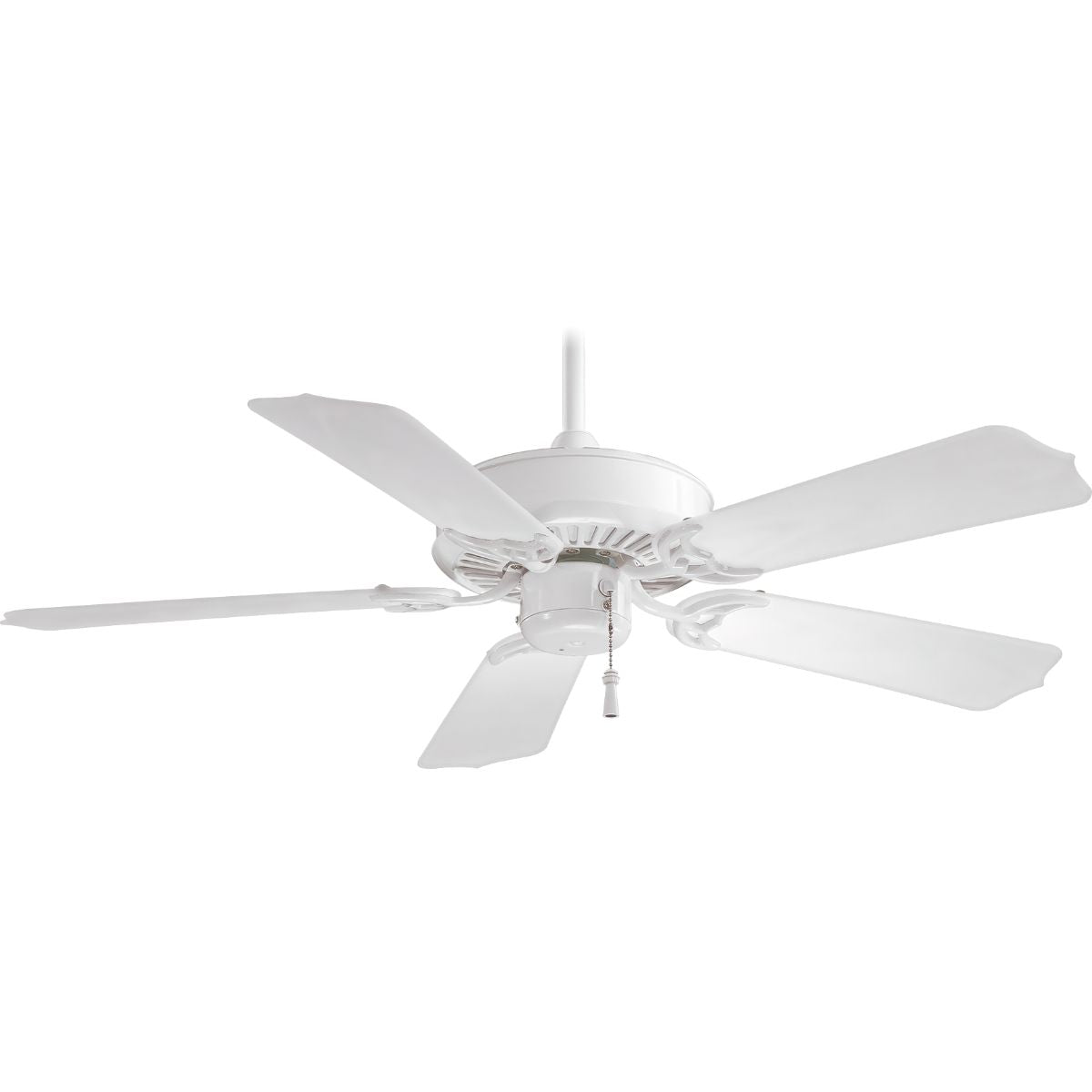 Sundance 42" White Outdoor Ceiling Fan with Pull Chain - Bees Lighting