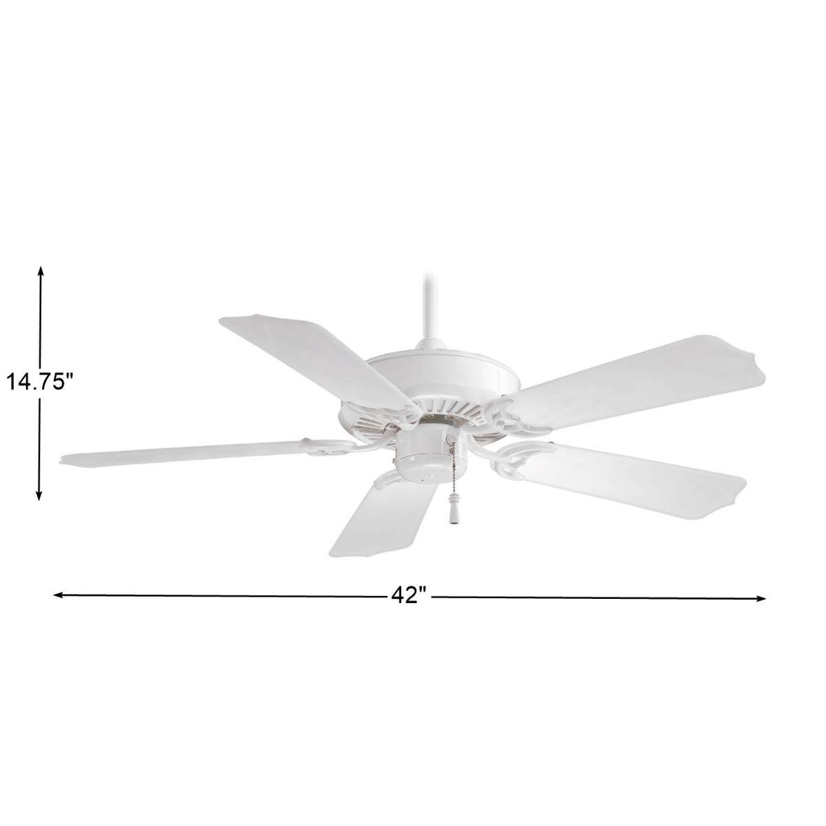Sundance 42 Inch Outdoor Ceiling Fan With Pull Chain