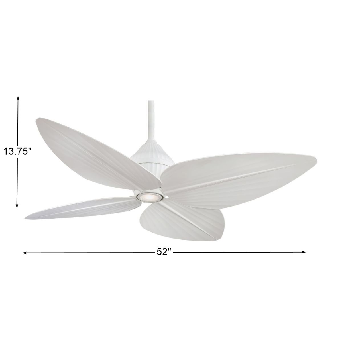 Gauguin LED 52" White Outdoor Ceiling Fan with Wall Control - Bees Lighting