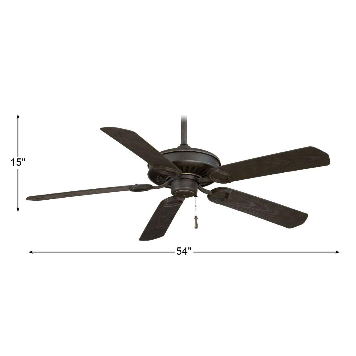 Sundowner 54 Inch Outdoor Ceiling Fan With Pull Chain - Bees Lighting