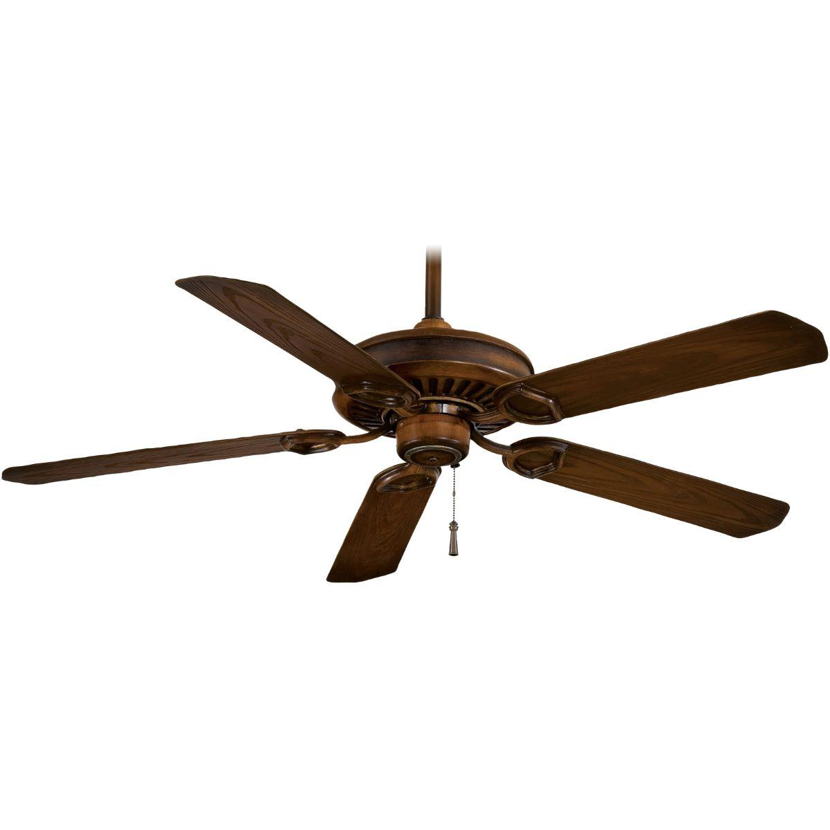 Sundowner 54" Mossoro Walnut Wet Rated Ceiling Fan with Pull Chain - Bees Lighting