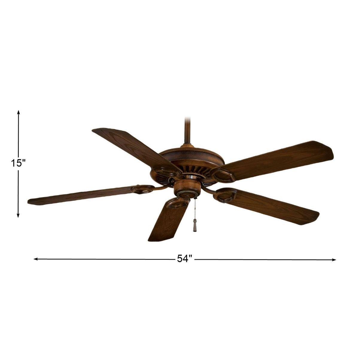 Sundowner 54 Inch Outdoor Ceiling Fan With Pull Chain - Bees Lighting