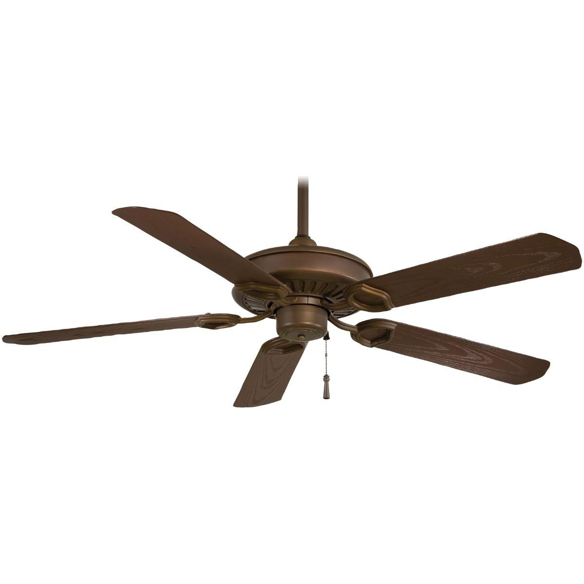 Sundowner 54" Bronze Wet Rated Ceiling Fan with Pull Chain - Bees Lighting