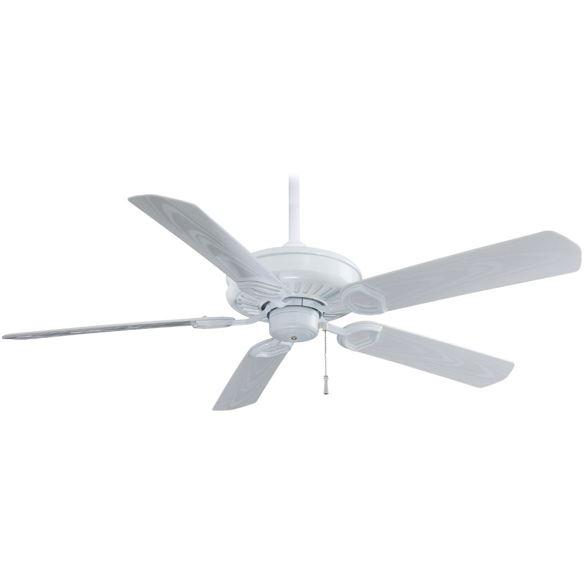 Sundowner 54" White Wet Rated Ceiling Fan with Pull Chain - Bees Lighting
