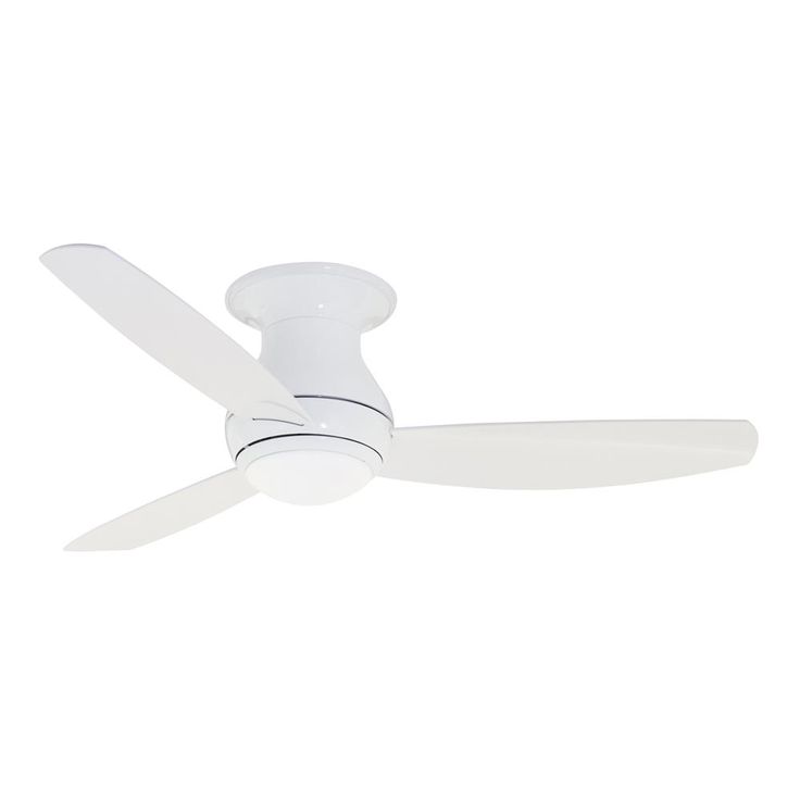 Traditional Concept LED 52" White Outdoor Hugger Ceiling Fan with Wall Control - Bees Lighting