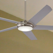Raptor LED 60" Brushed Nickel Modern Ceiling Fan with Remote - Bees Lighting