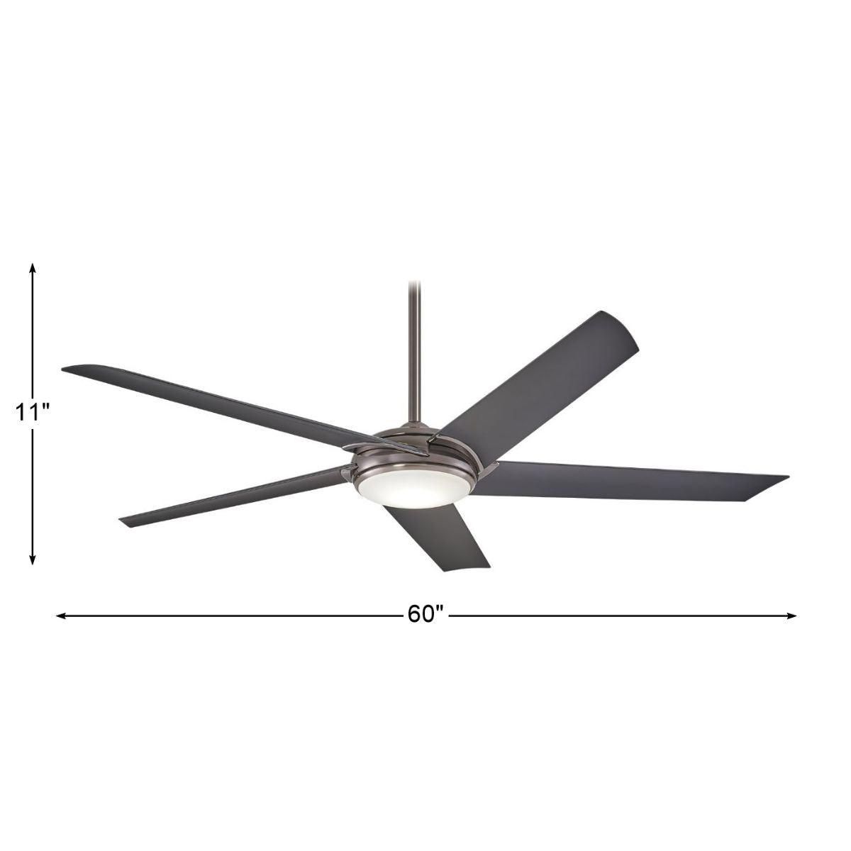 Raptor 60 Inch Contemporary Ceiling Fan With Light And Remote