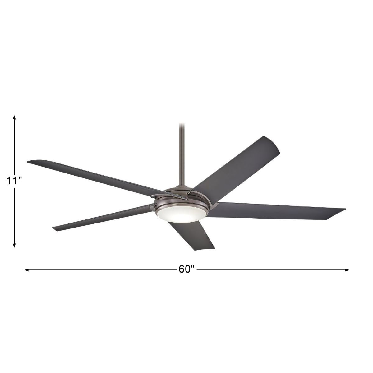 Raptor LED 60" Gun Metal Modern Ceiling Fan with Remote - Bees Lighting