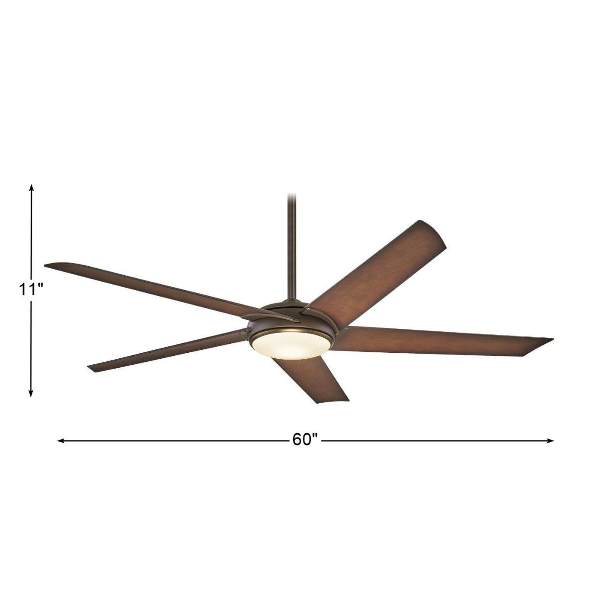 Raptor LED 60" Oil Rubbed Bronze Modern Ceiling Fan with Remote - Bees Lighting