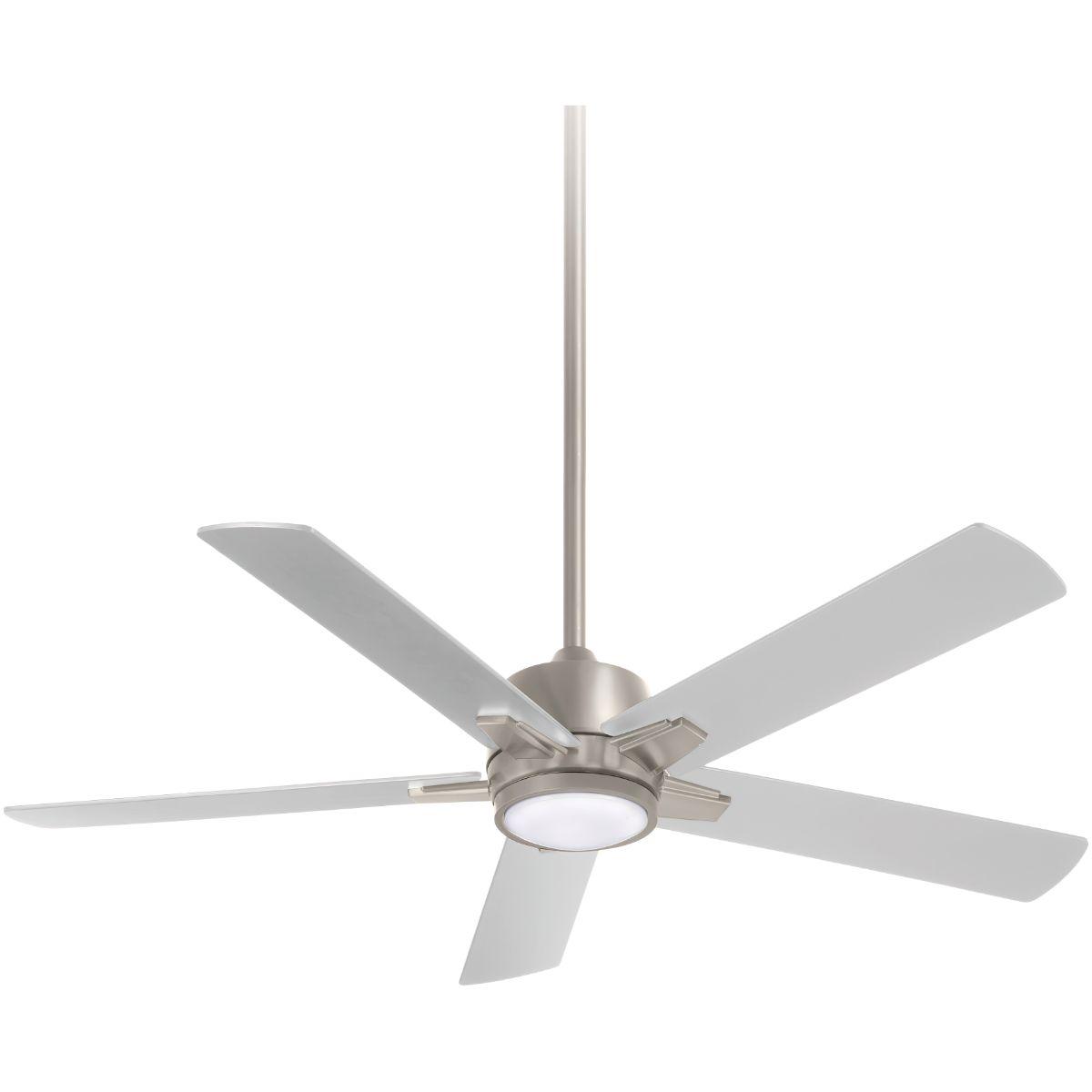 Stout 54" Ceiling Fan with LED Light Kit and Remote, Brushed Nickel - Bees Lighting