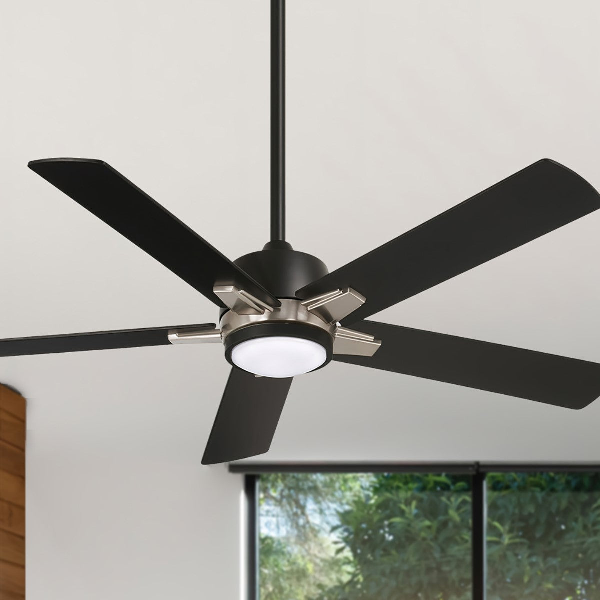 Stout 54" Ceiling Fan with LED Light Kit and Remote, Coal - Bees Lighting