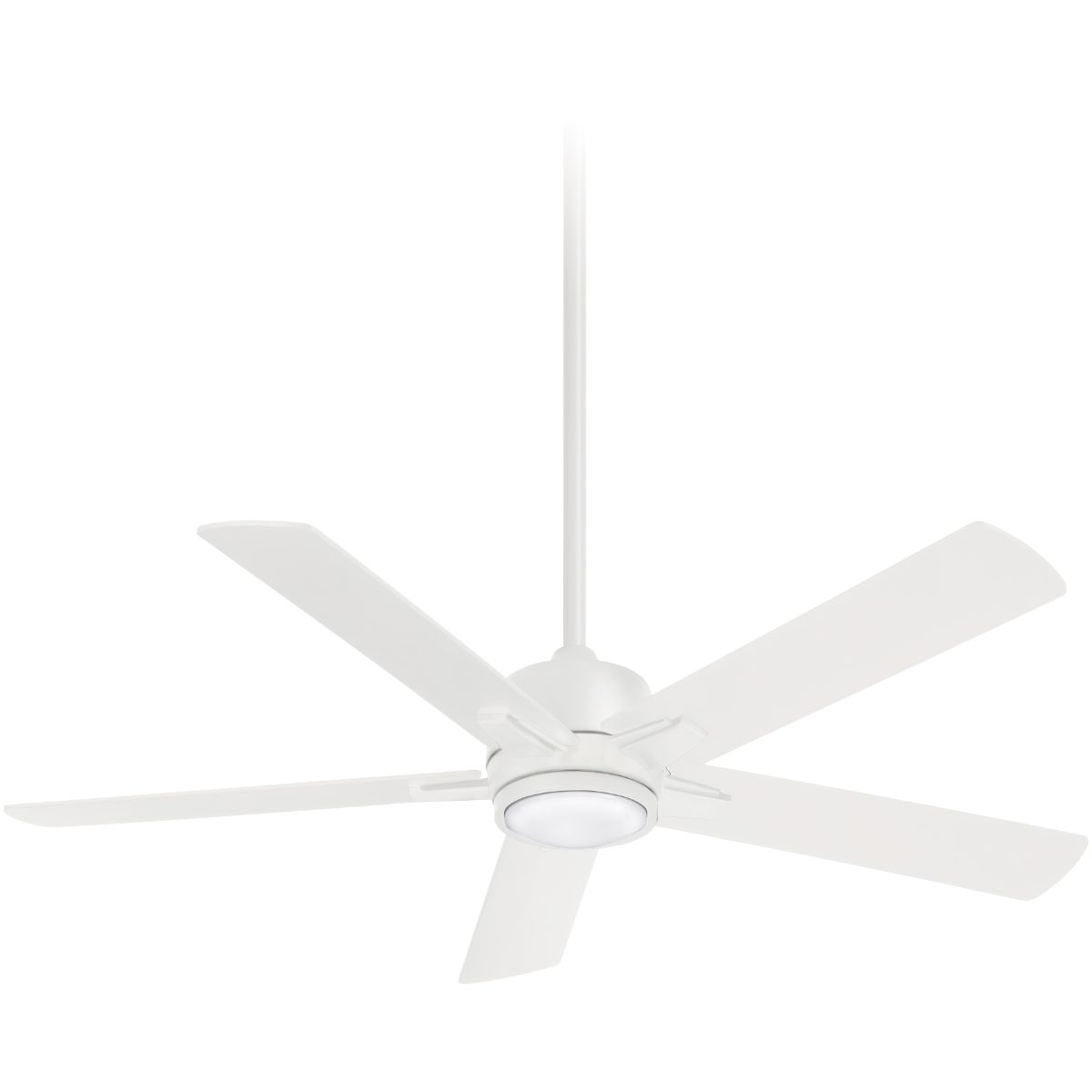 Stout 54" Ceiling Fan with LED Light Kit and Remote, Flat White - Bees Lighting
