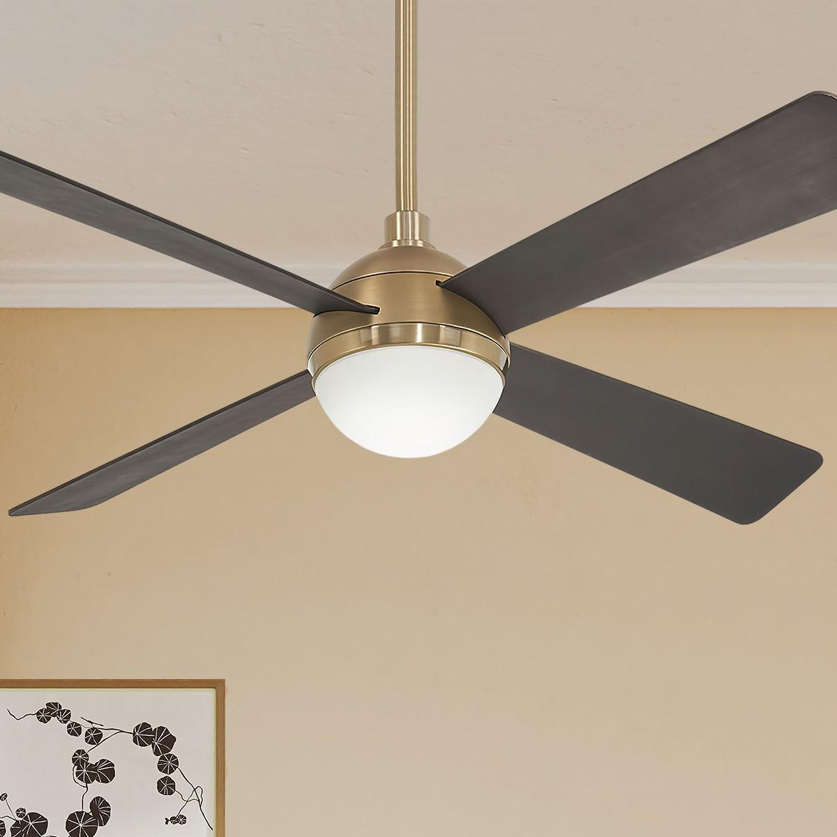 Orb 54 Inch Modern Ceiling Fan With Light And Remote - Bees Lighting