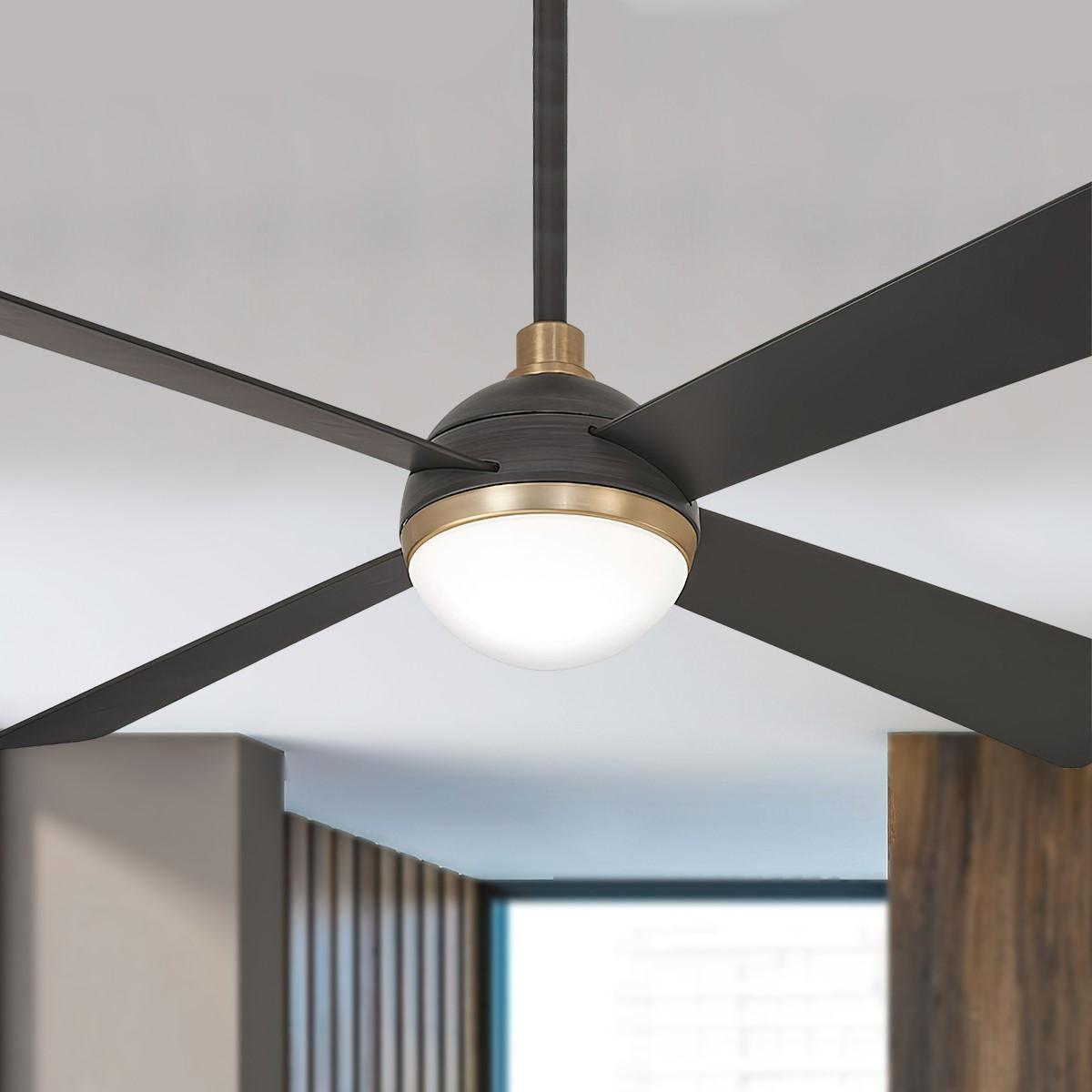 Orb 54 Inch Modern Ceiling Fan With Light And Remote - Bees Lighting