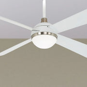 Orb LED 54" White & Nickel Ceiling Fan with Remote - Bees Lighting