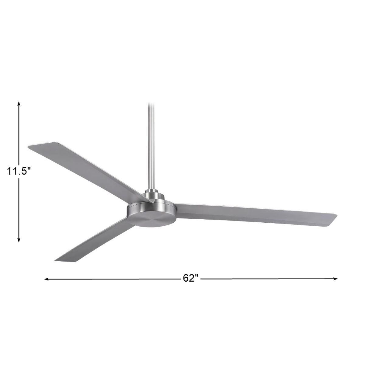 Roto XL 62" Aluminum Wet Rated Ceiling Fan with Wall Control - Bees Lighting