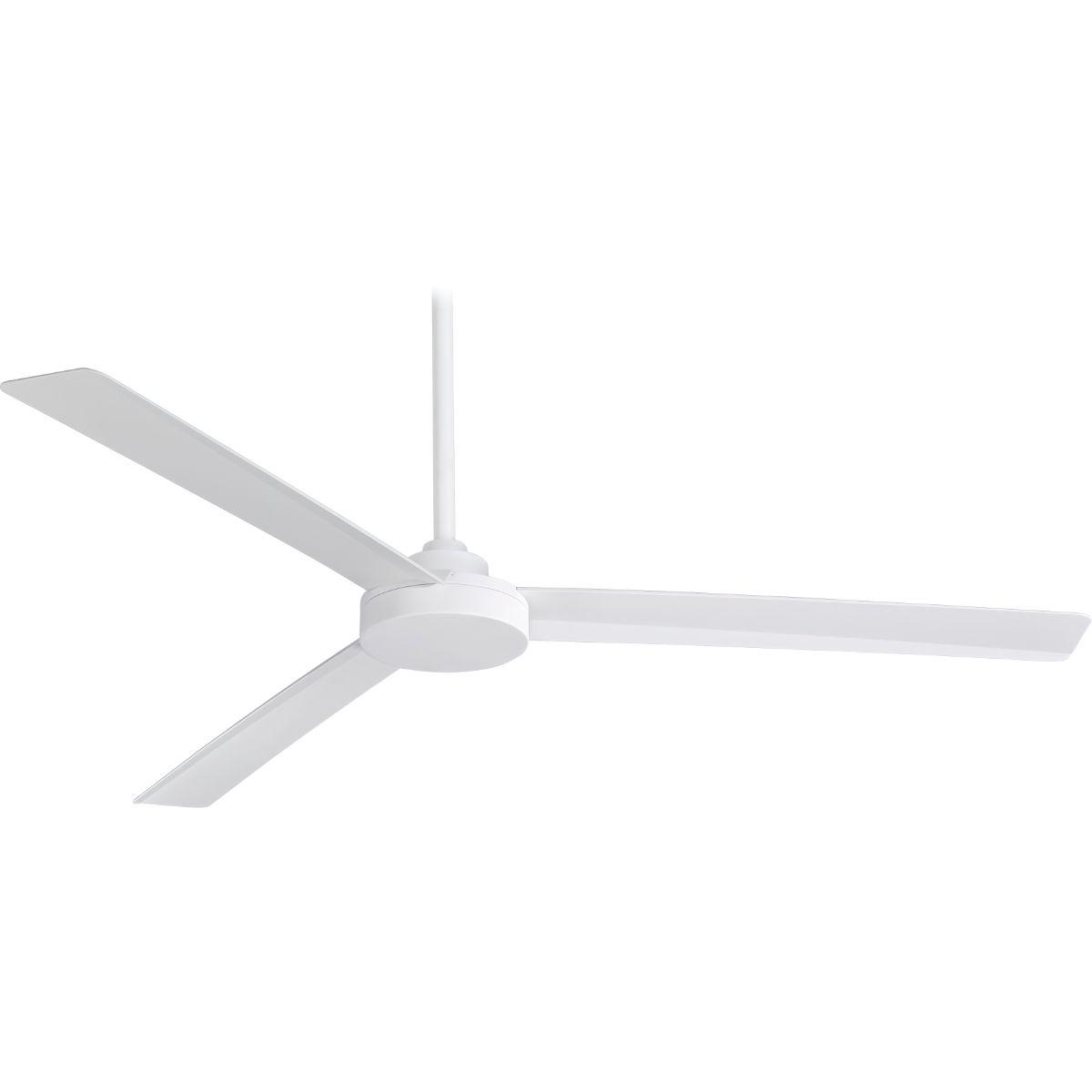 Roto XL 62" White Wet Rated Ceiling Fan with Wall Control - Bees Lighting