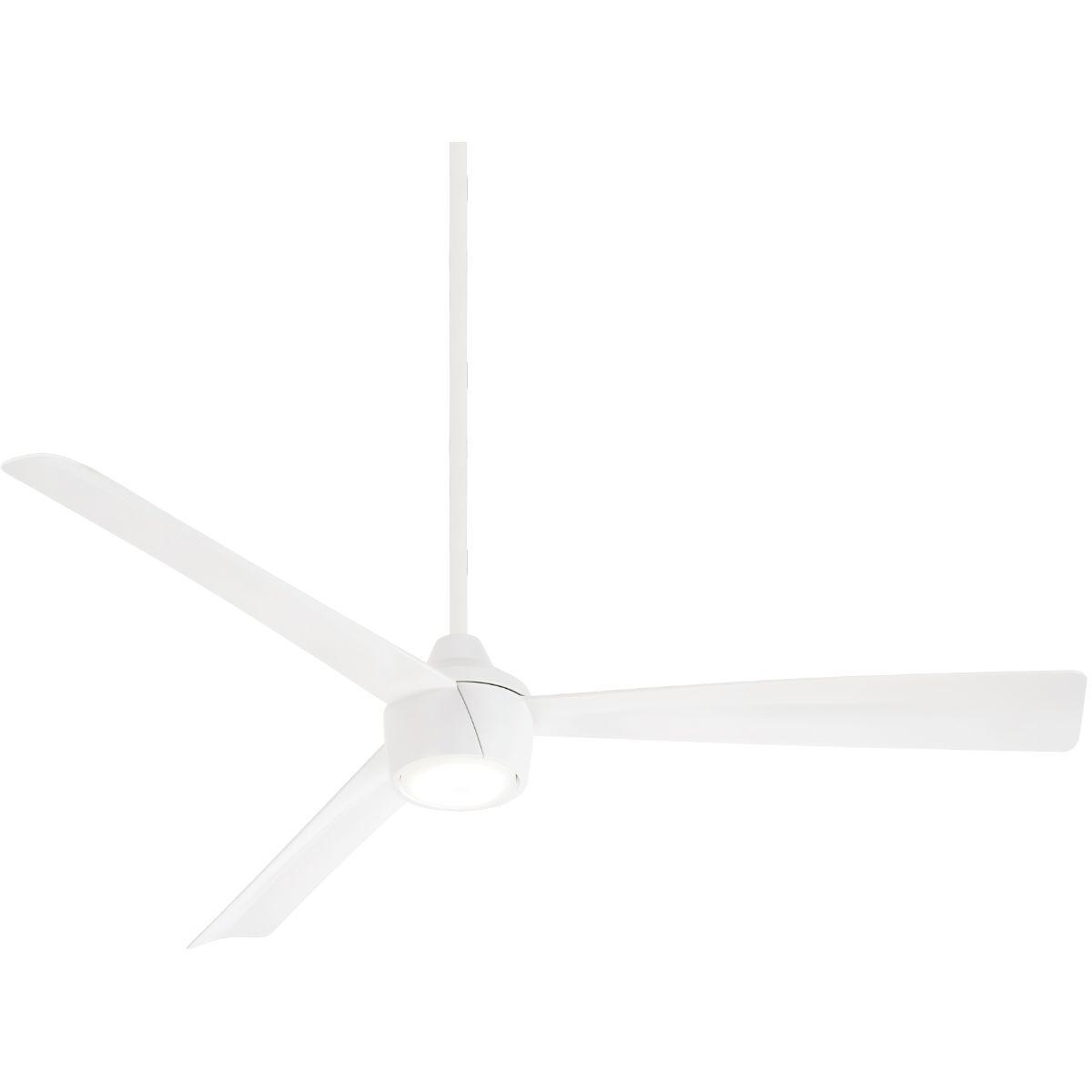Skinnie LED 56" White Outdoor Ceiling Fan with Remote - Bees Lighting
