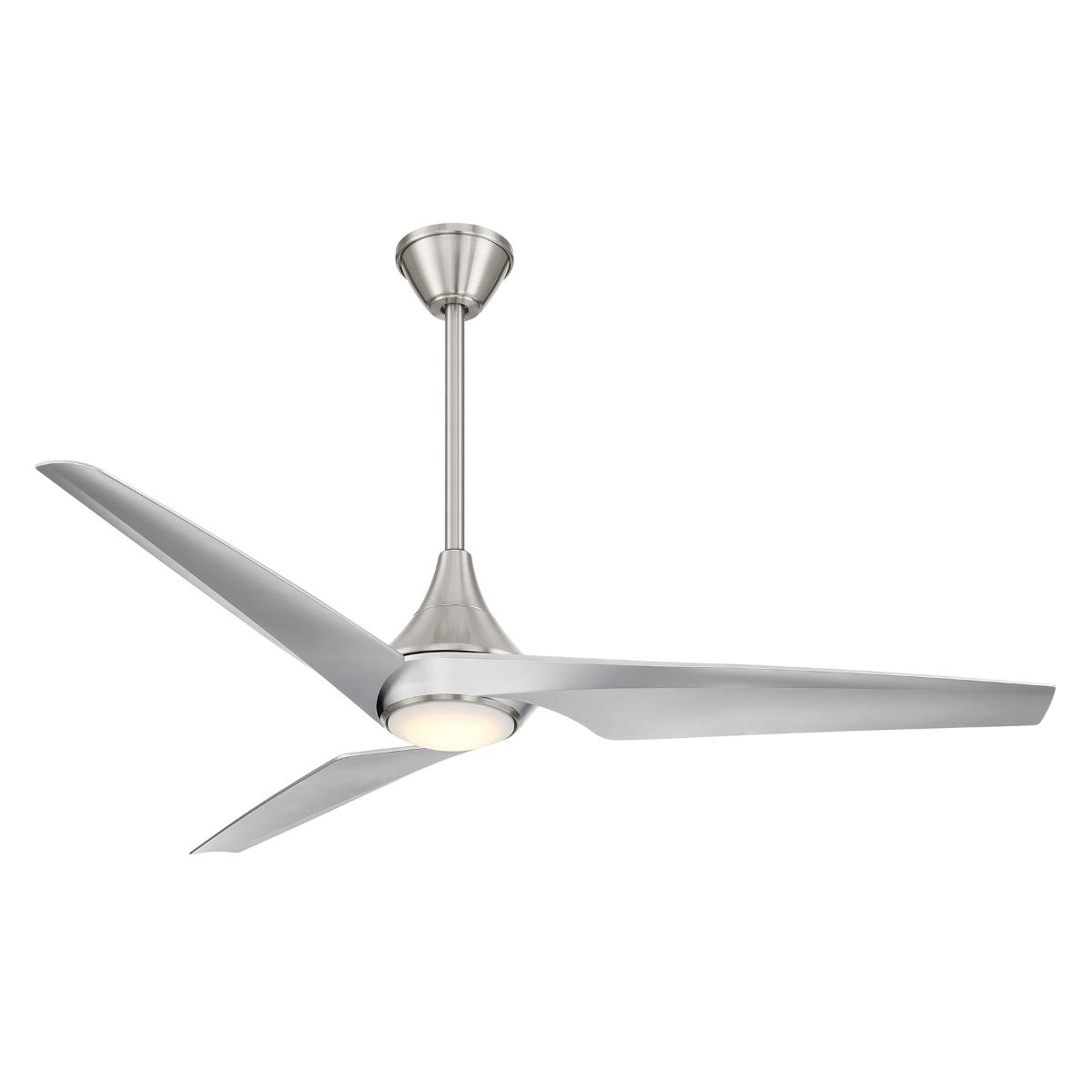 Switch 60" 3-Blade LED Smart Dual Mount Ceiling Fan, Brushed Nickel - Bees Lighting
