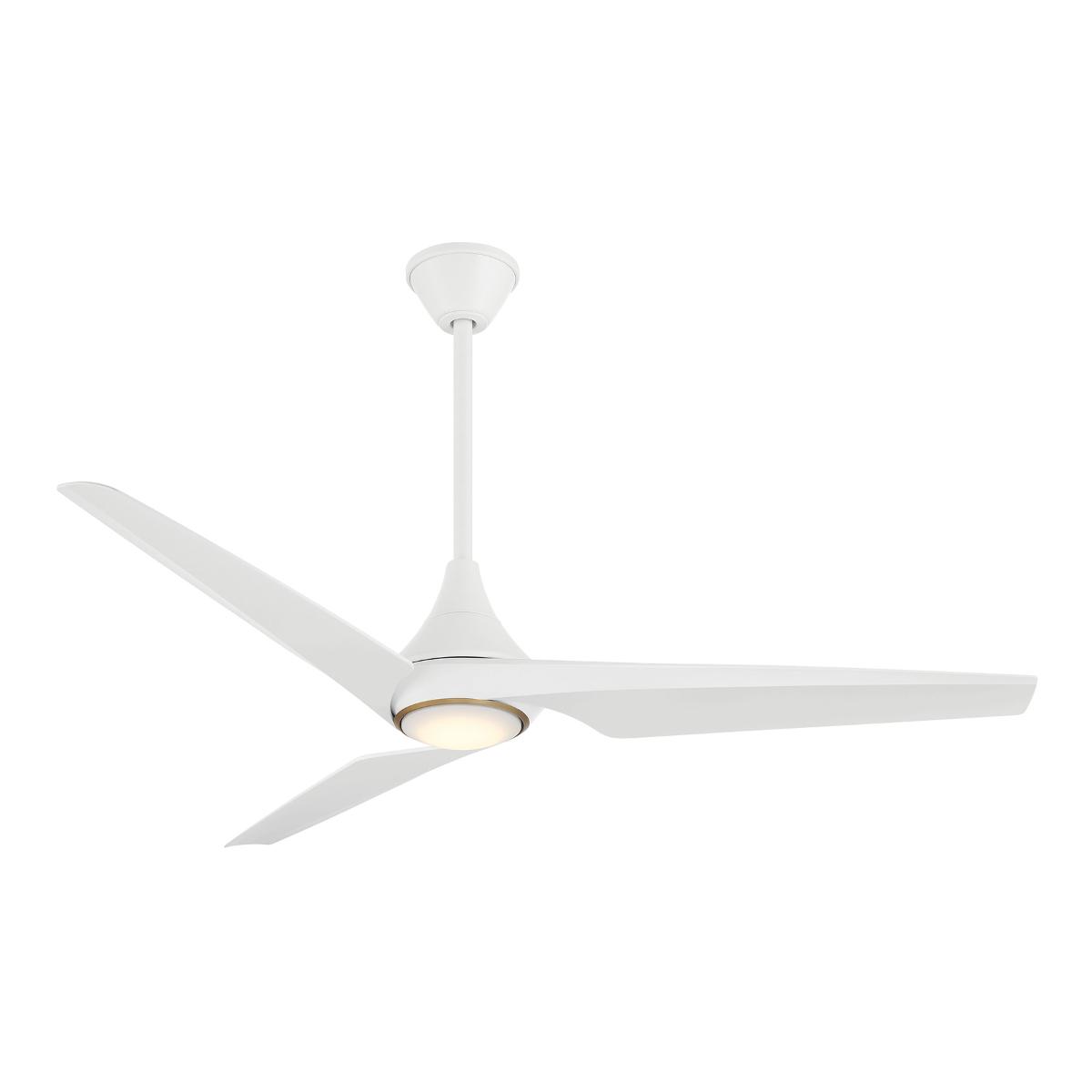 Switch 60" 3-Blade LED Smart Dual Mount Ceiling Fan, Flat White - Bees Lighting