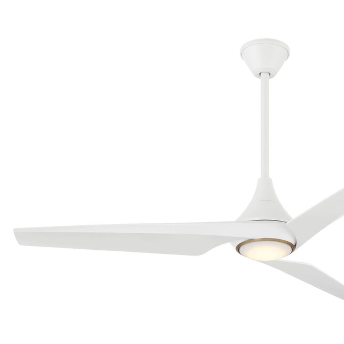 Switch 60" 3-Blade LED Smart Dual Mount Ceiling Fan, Flat White - Bees Lighting