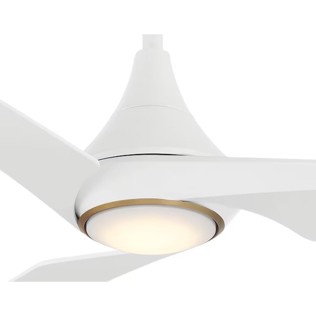 Switch 60" 3-Blade LED Smart Dual Mount Ceiling Fan, Flat White - Bees Lighting