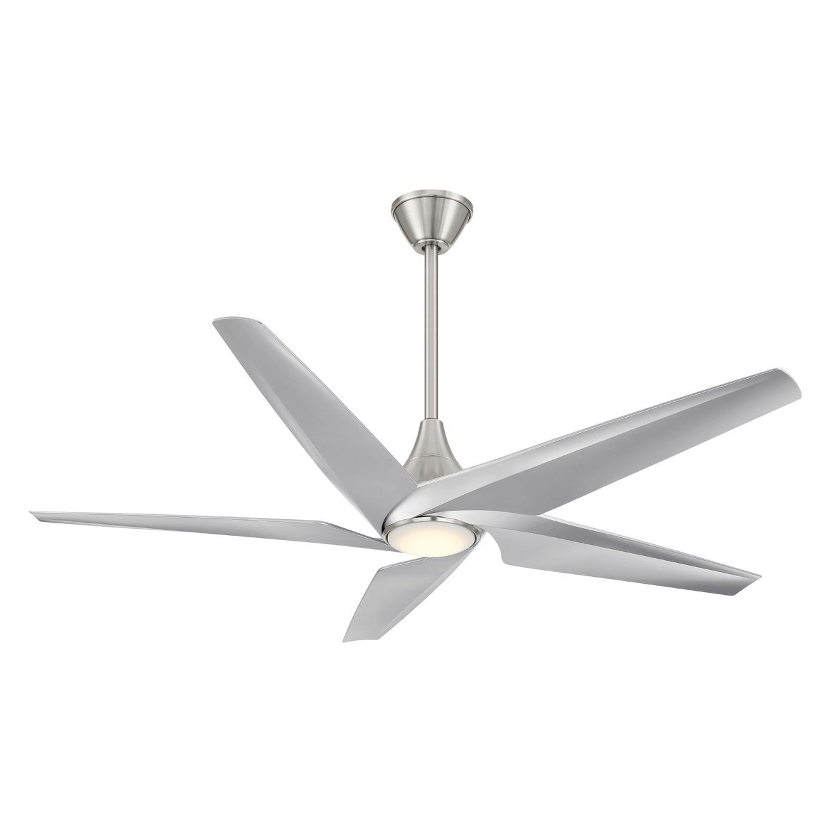 Switch 60" 5-Blade LED Smart Dual Mount Ceiling Fan, Brushed Nickel - Bees Lighting