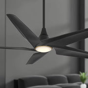 Switch 60" 5-Blade LED Smart Dual Mount Ceiling Fan, Black Coal - Bees Lighting