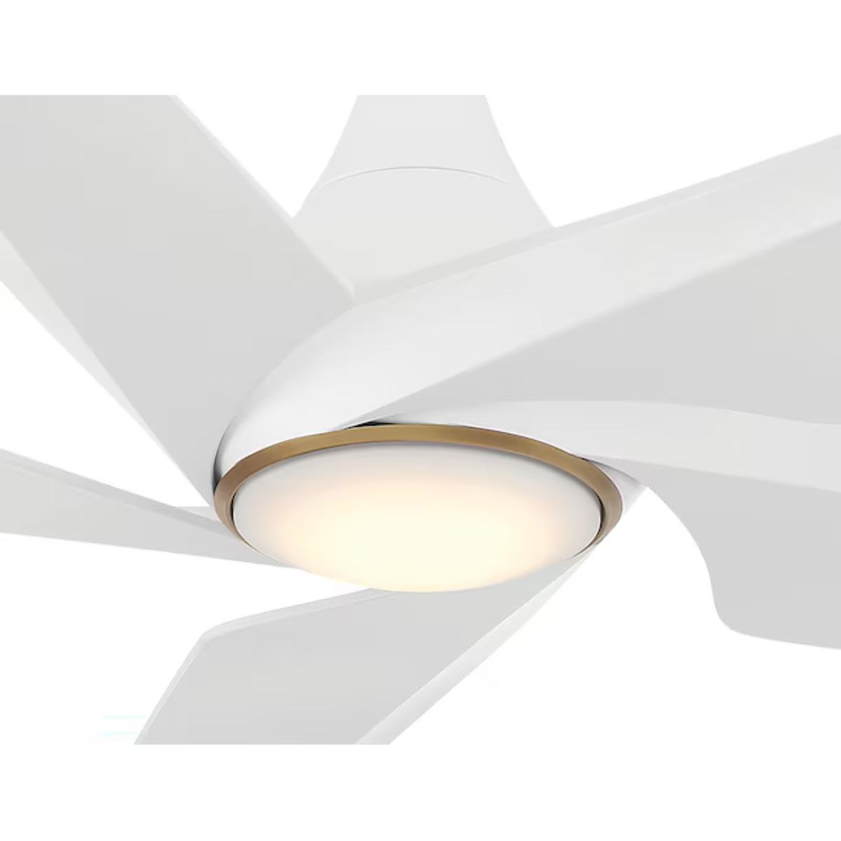Switch 60" 5-Blade LED Smart Dual Mount Ceiling Fan, Flat White - Bees Lighting