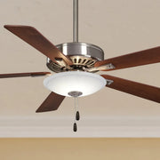 Contractor Uni-Pack LED 52" Ceiling Fan with Pull Chain, Brushed Nickel - Bees Lighting