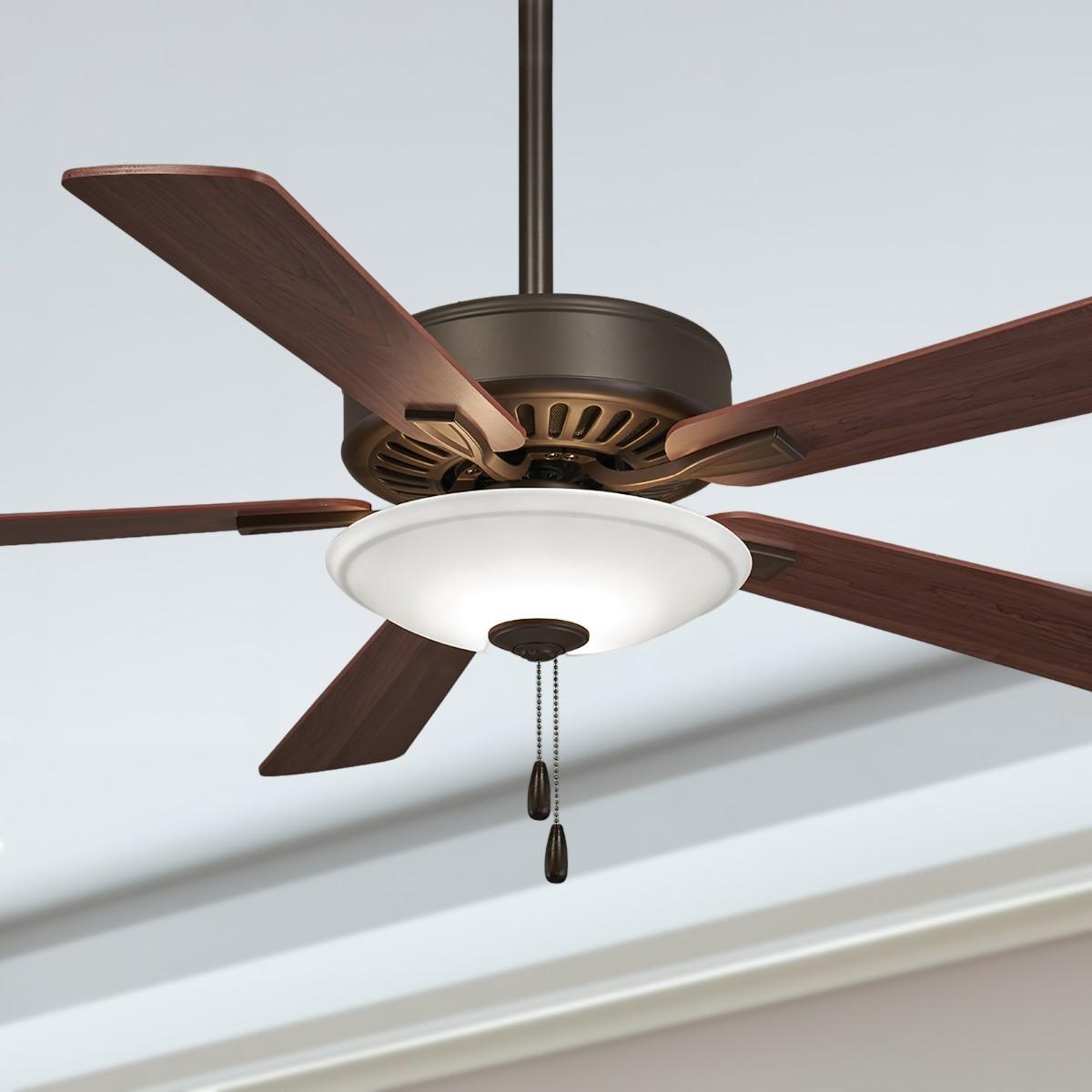 Contractor Uni-Pack LED 52" Ceiling Fan with Pull Chain, Oil Rubbed Bronze - Bees Lighting