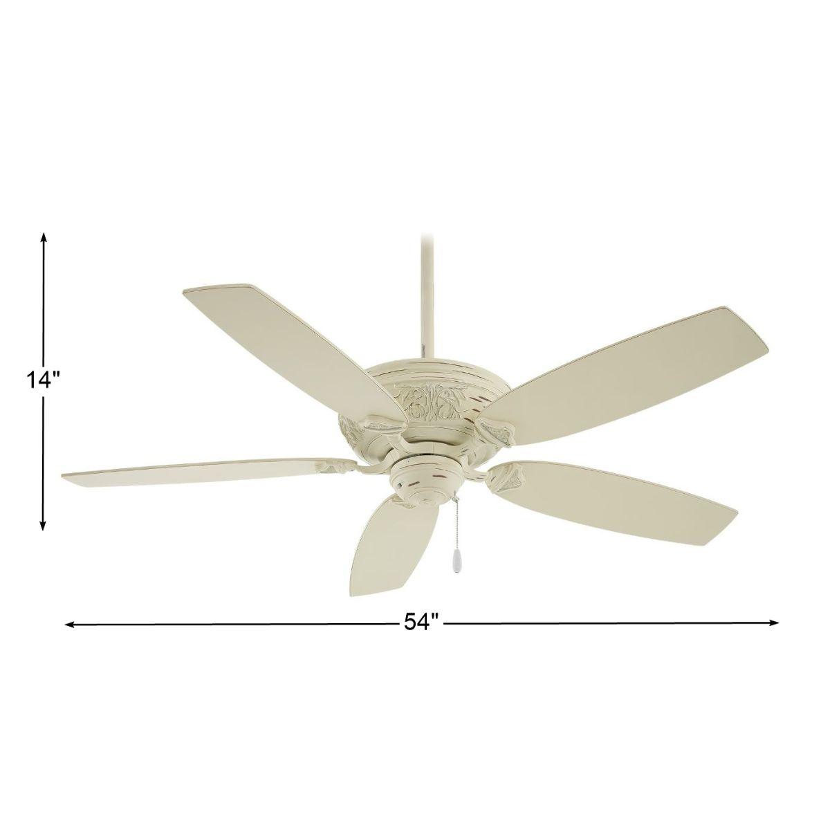Classica 54" Provencal Blanc Ceiling Fan with Pull Chain - Bees Lighting