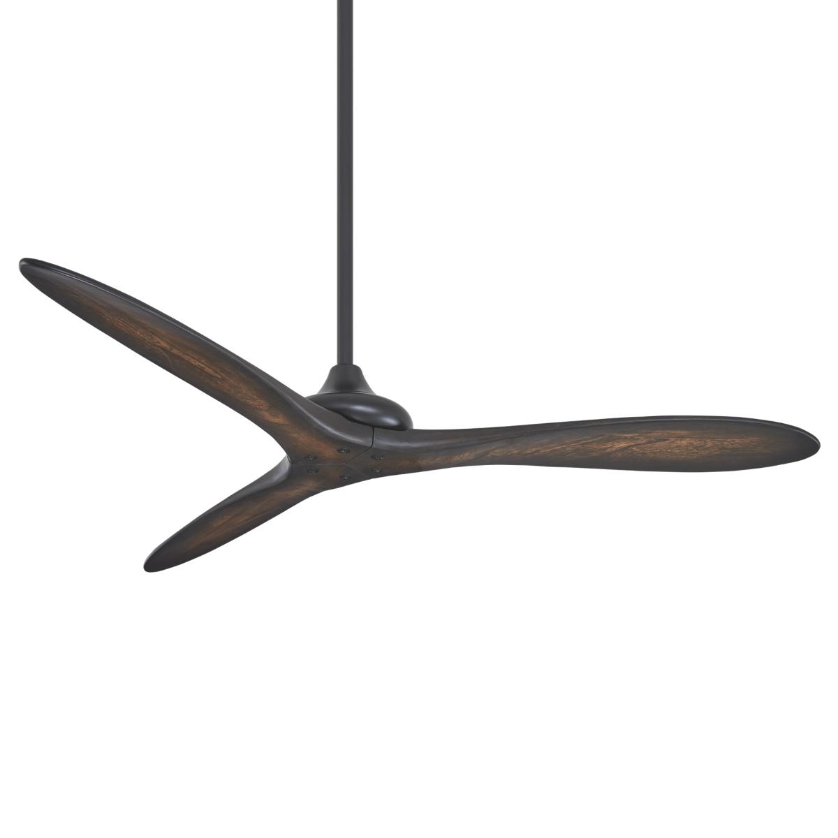 Vapor 60" Ceiling Fan with Remote, Black Coal with Toned Koa Wood Blades - Bees Lighting
