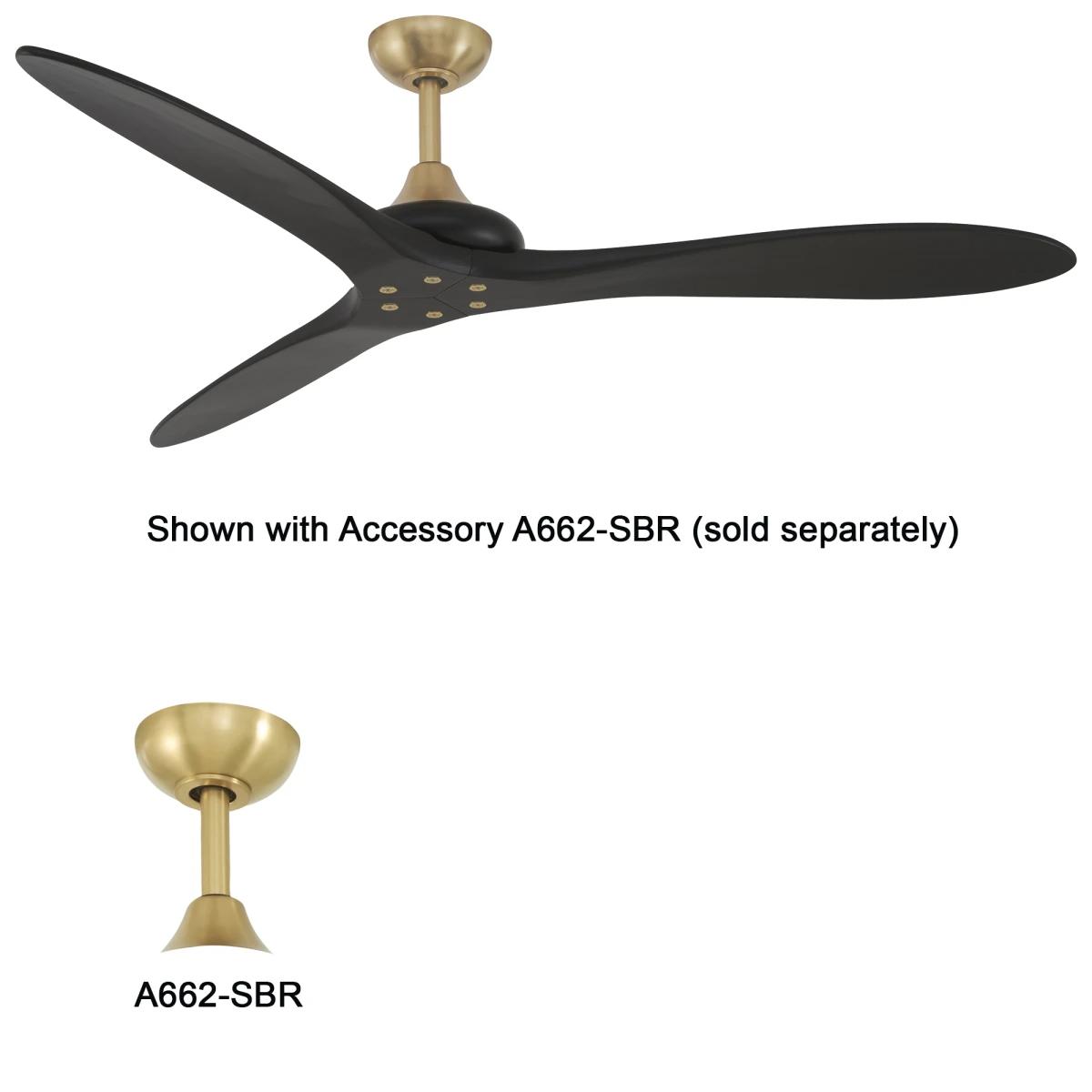 Vapor 60" Ceiling Fan with Remote, Black Coal - Bees Lighting
