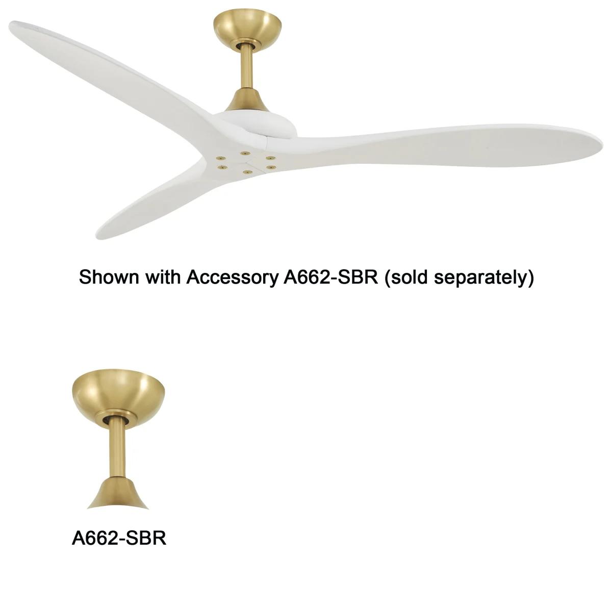 Vapor 60" Ceiling Fan with Remote, Flat White - Bees Lighting