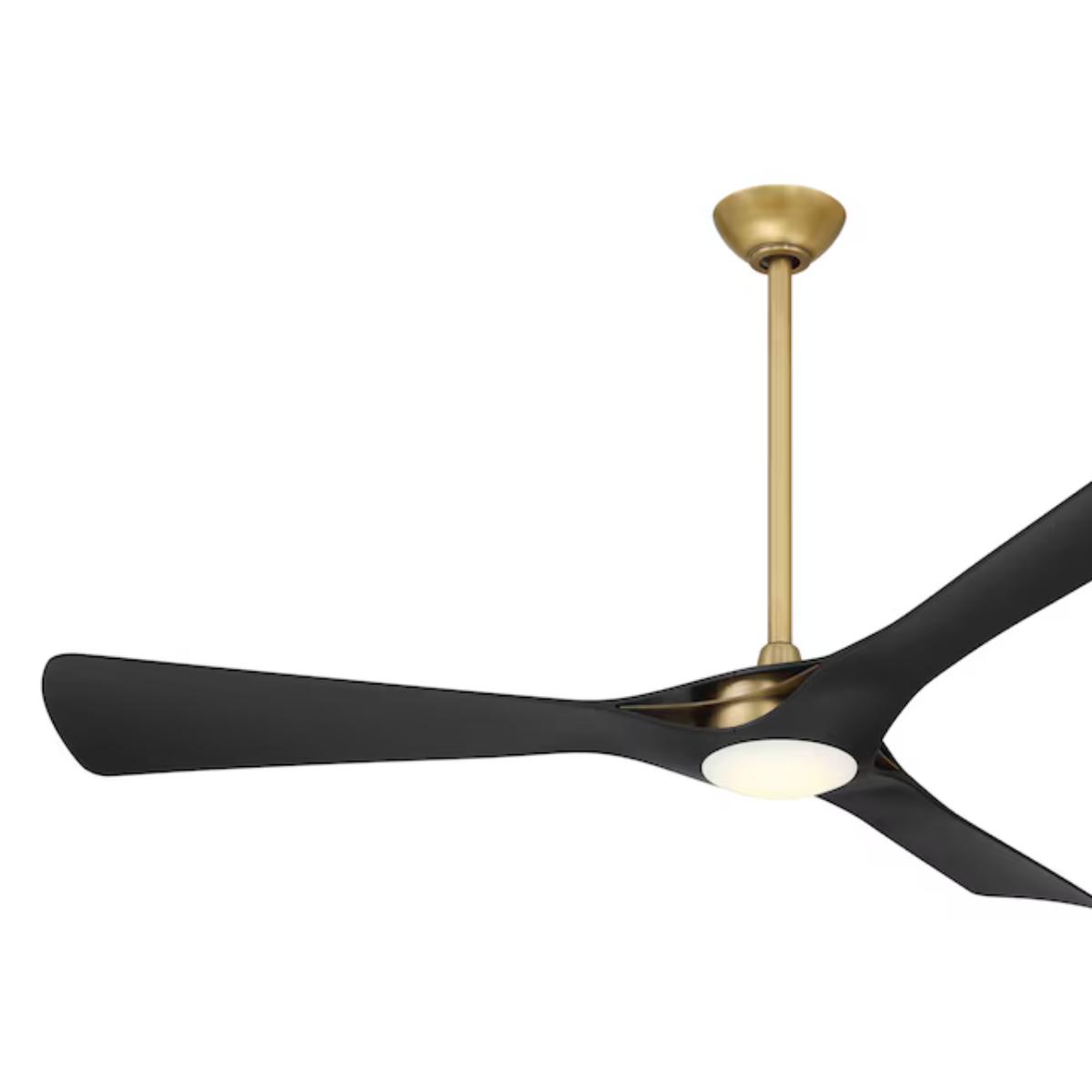 Bridge 60" Brass and Black Coal LED Smart Ceiling Fan - Bees Lighting